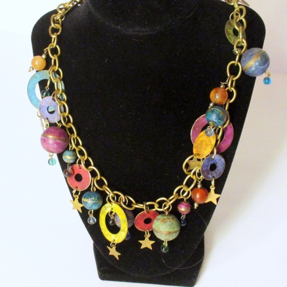 Jewelry - Boho Stars and Planets Necklace 24"